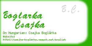 boglarka csajka business card