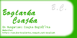 boglarka csajka business card